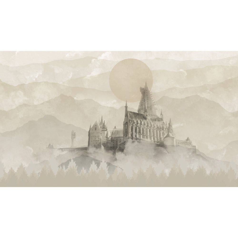 RoomMates by York RMK12279M Harry Potter Hogwarts Castle Peel & Stick Wall Mural in Grey / Taupe