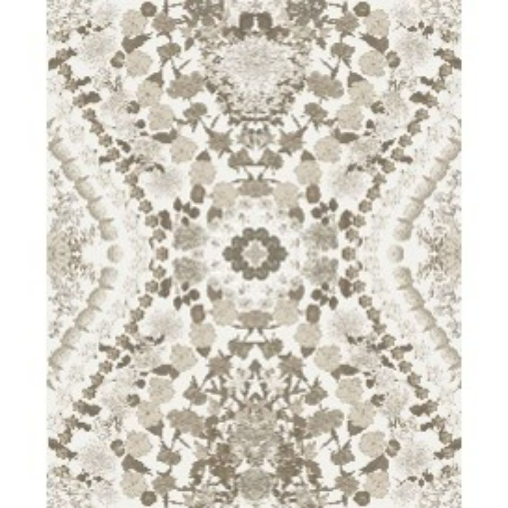 RoomMates by York RMK12321RL Mr. Kate Dried Flower Kaleidoscope Peel & Stick Wallpaper in Taupe, White