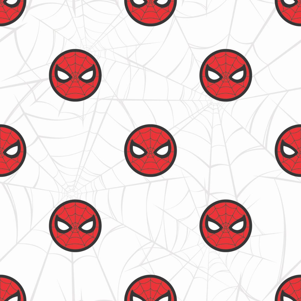 RoomMates by York RMK12421RL RoomMates Spider-man Icon Peel And Stick Wallpaper in White/red
