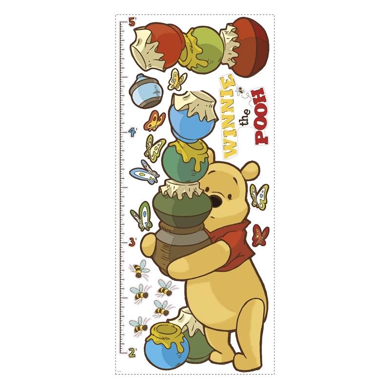 RoomMates by York RMK1501GC Winnie The Pooh - Pooh Peel & Stick Inches Growth Chart In Multi