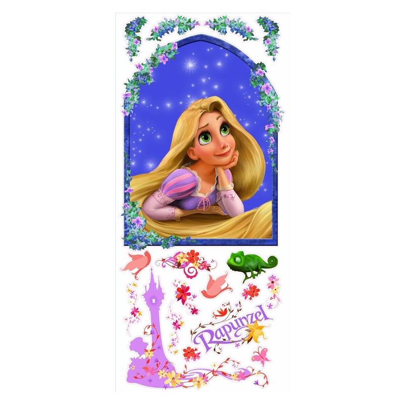 RoomMates by York RMK1525GM Tangled - Rapunzel Peel & Stick Giant Wall Decals In Purple