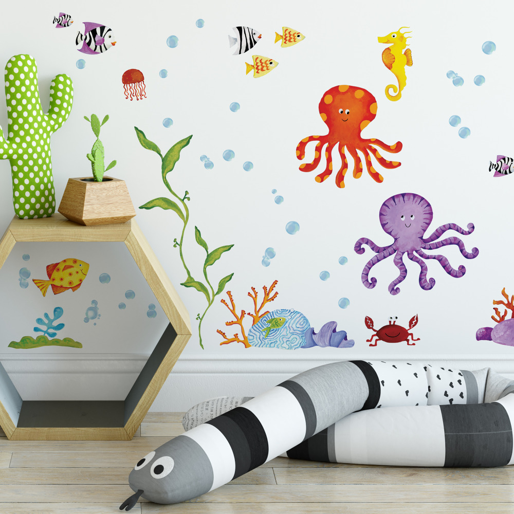 RoomMates by York RMK1851SCS Adventures Under The Sea Peel & Stick Wall Decals In Multi