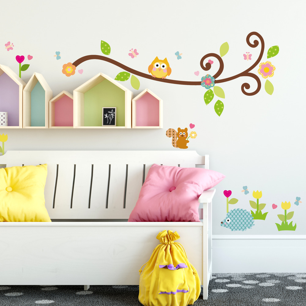 RoomMates by York RMK1861SCS Happi Scroll Branch Peel & Stick Wall Decals In Multi