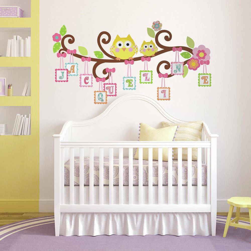RoomMates by York RMK2079GM Happi Scroll Tree Letter Branch Peel & Stick Giant Wall Decal
