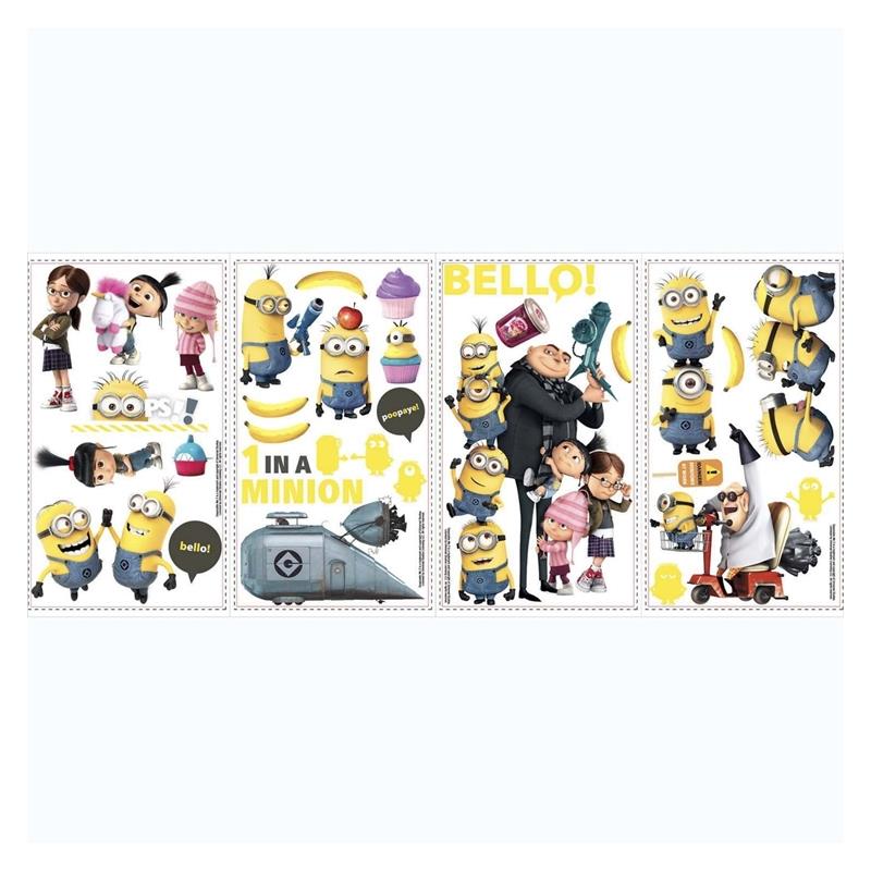 RoomMates by York RMK2080SCS Despicable Me 2 Peel And Stick Wall Decals In Yellow/Blue
