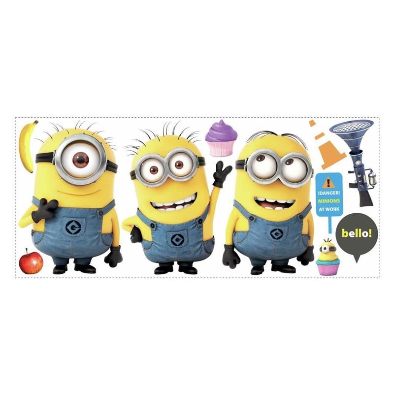 RoomMates by York RMK2081GM Despicable Me 2 Minions Giant Peel And Stick Giant Wall Decals In Yellow/Blue