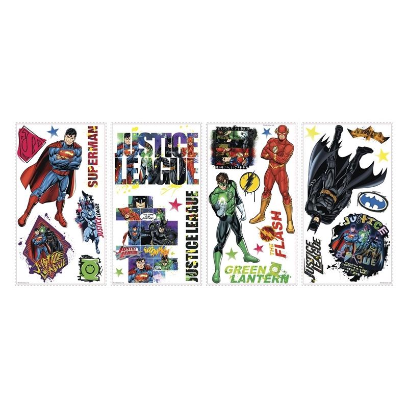 RoomMates by York RMK2138SCS Justice League Peel & Stick Wall Decals In Multi