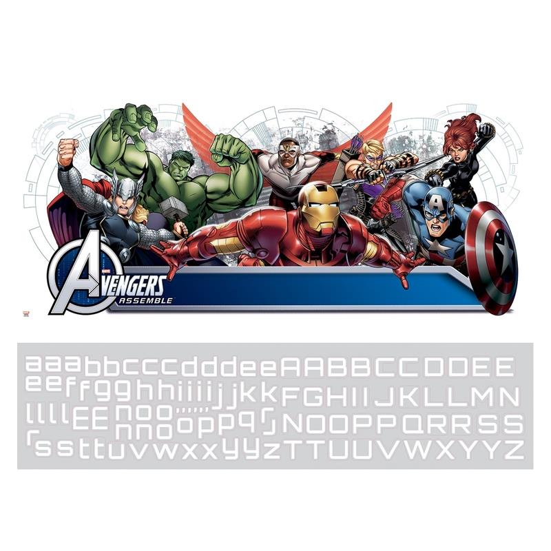 RoomMates by York RMK2240GM Avengers Assemble Personalization Headboard Peel And Stick Wall Decals In Multi