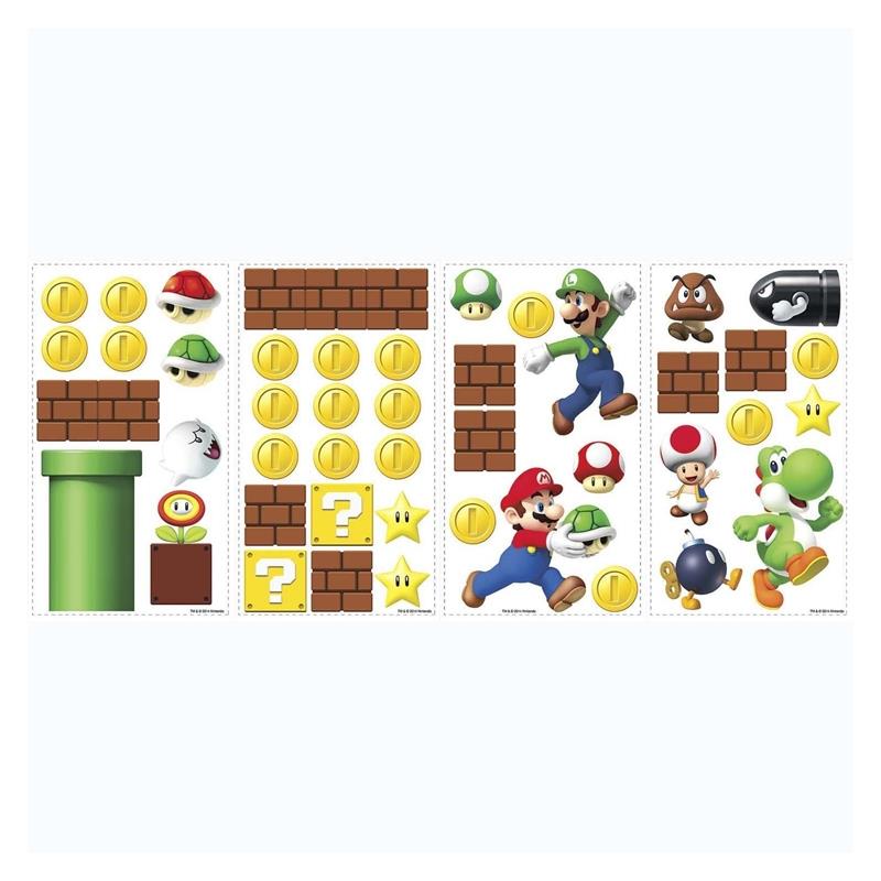 RoomMates by York RMK2351SCS Nintendo - Super Mario Build A Scene Peel And Stick Wall Decals In Multi