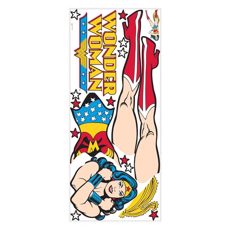 RoomMates by York RMK2397GM Classic Wonder Woman Peel And Stick Giant Wall Decals In Multi
