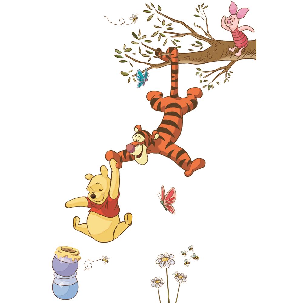 RoomMates by York RMK2463GM Winnie The Pooh Swinging For Honey Peel And Stick Giant Wall Decals