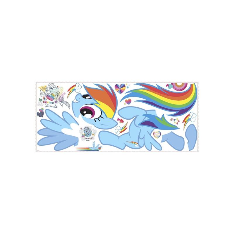 RoomMates by York RMK2532GM Rainbow Dash Peel And Stick Giant Wall Decals In Multi