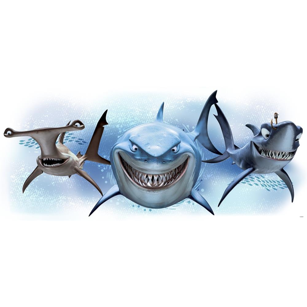 RoomMates by York RMK2558GM Finding Nemo Sharks Peel And Stick Giant Wall Decals