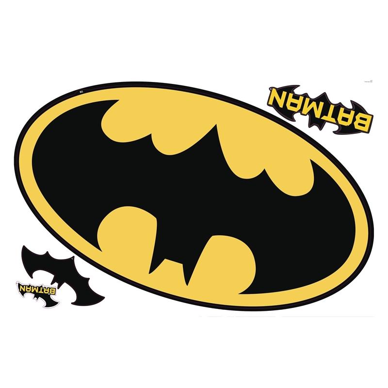 RoomMates by York RMK2623SLM Batman Logo Dry Erase Peel And Stick Giant Wall Decals In Black