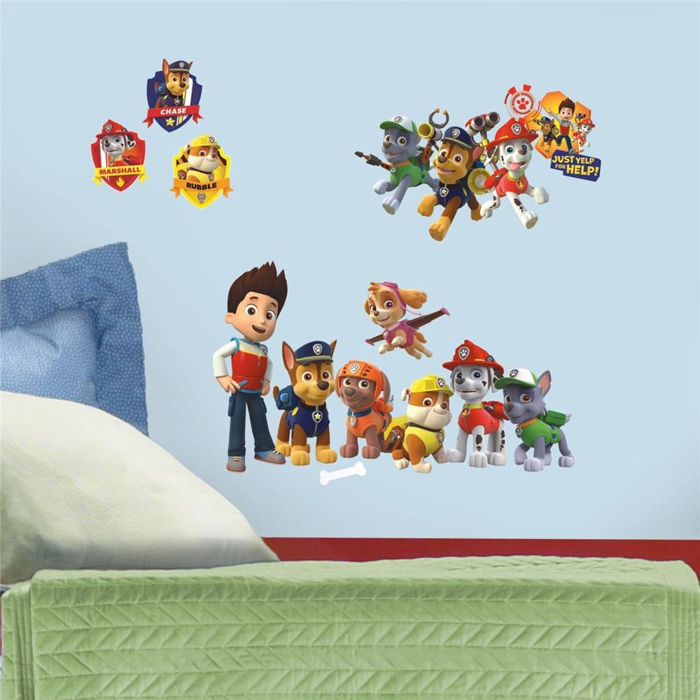 RoomMates by York RMK2640SCS Paw Patrol Peel And Stick Wall Decals In Multi