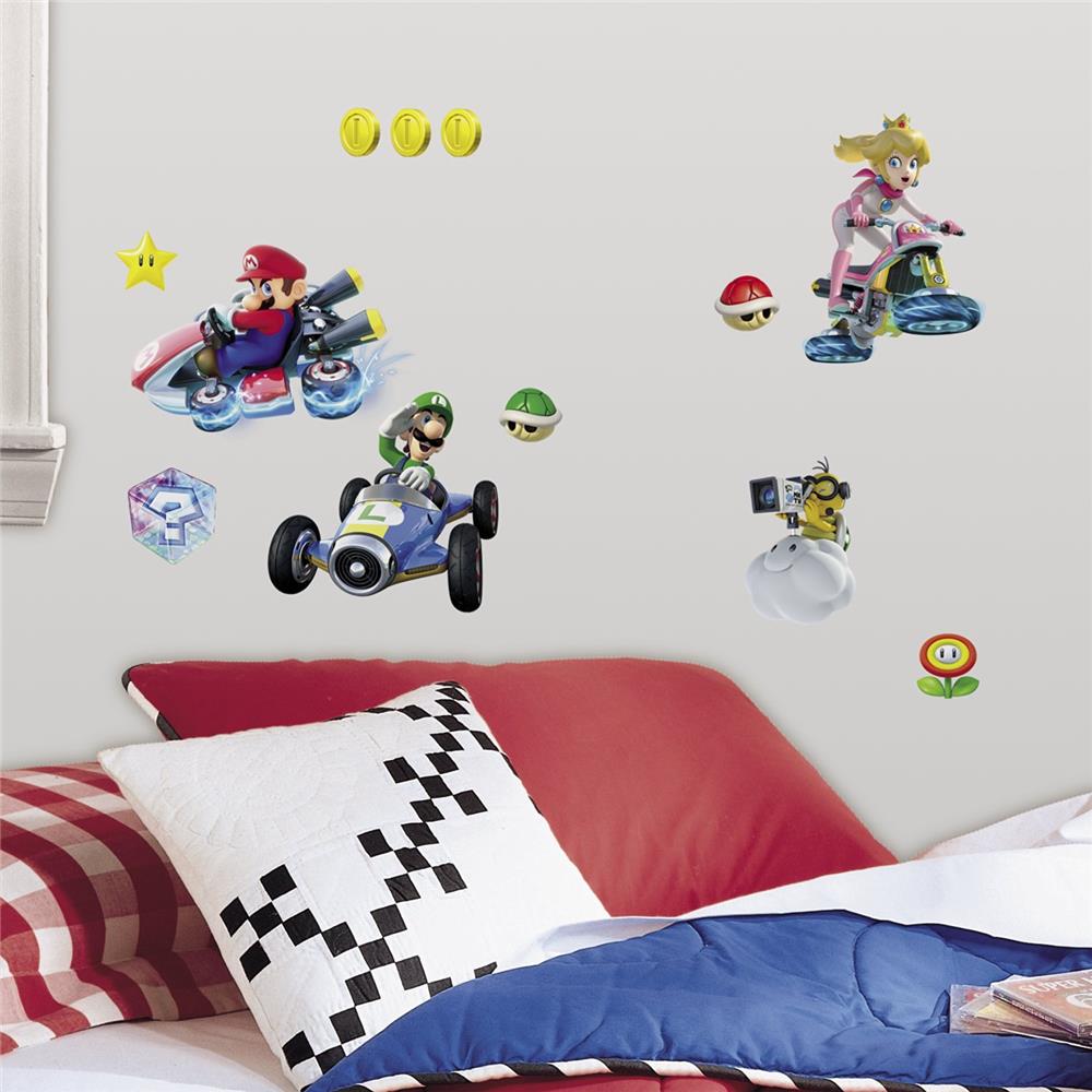 RoomMates by York RMK2728SCS Mario Kart 8 Peel And Stick Wall Decals In Multi