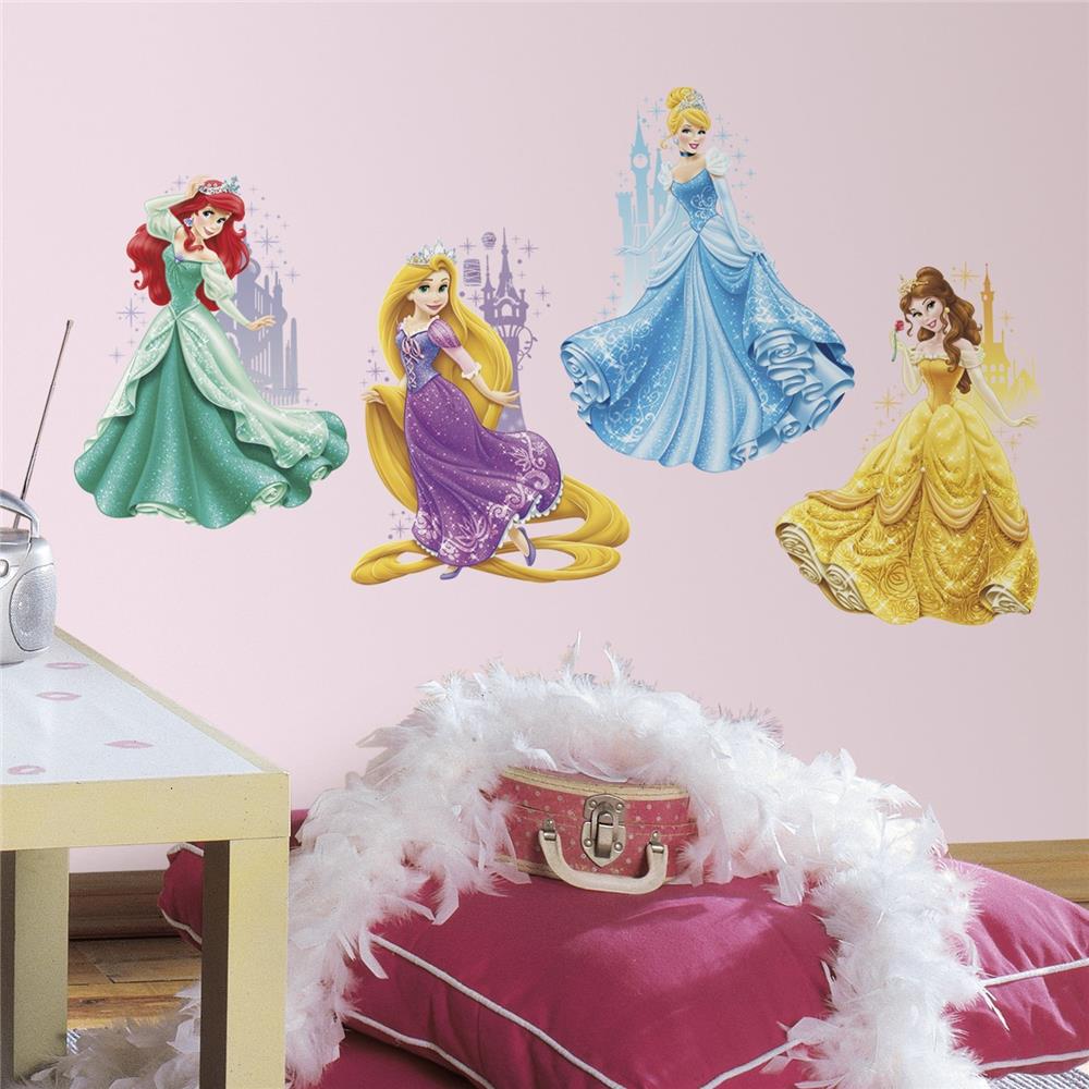 RoomMates by York RMK2772TB Disney Princesses & Castles Peel And Stick Giant Wall Decals In Multi