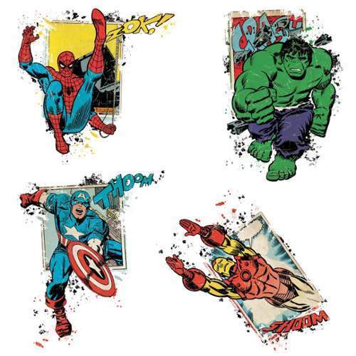 RoomMates by York RMK2773TB Marvel Superhero Burst Peel And Stick Giant Wall Decals In Multi