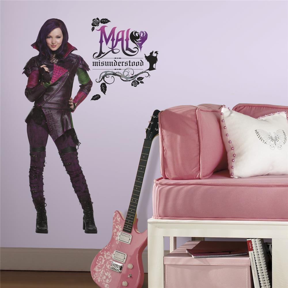 RoomMates by York RMK2852TB Descendants Mal Peel And Stick Giant Wall Decals In Multi