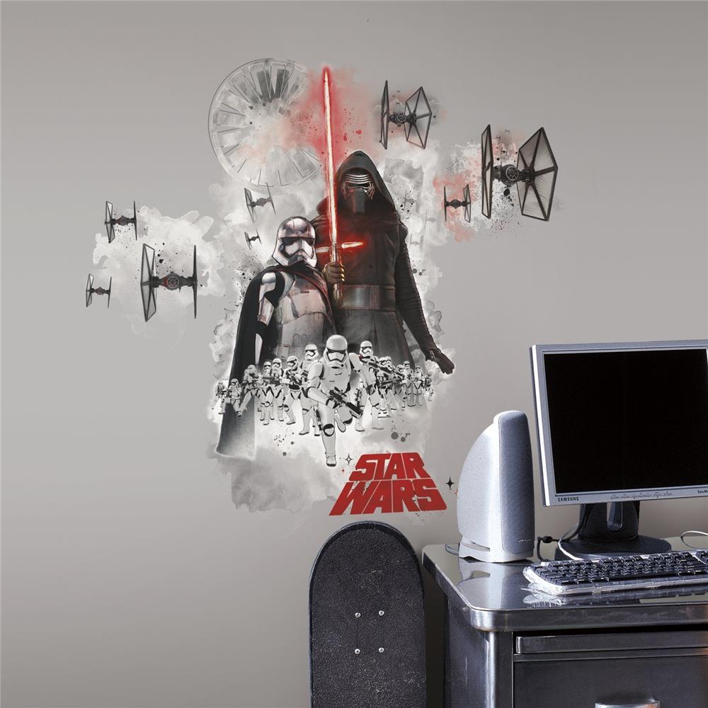 RoomMates by York RMK3080GM Star Wars The Force Awakens Ep Vii Villians Burst P&S Giant Wall Decal In Multi