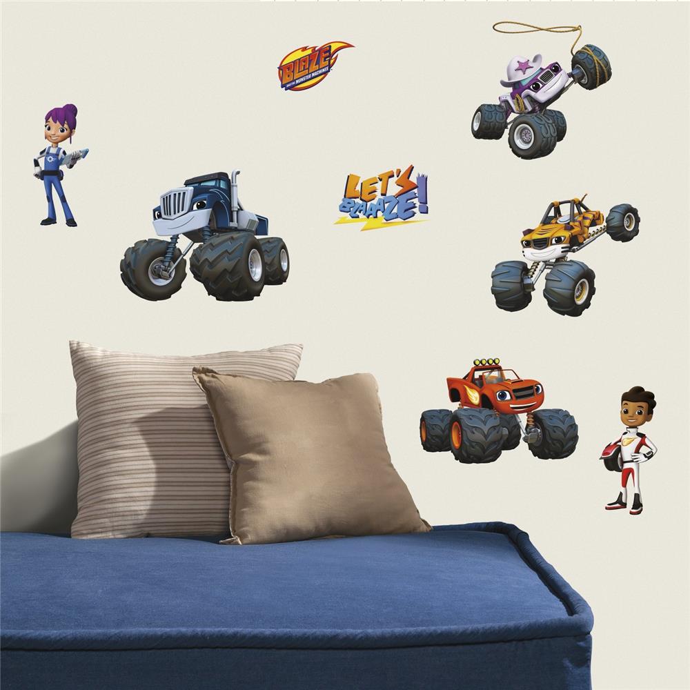 RoomMates by York RMK3119SCS Blaze & The Monster Machines Peel And Stick Wall Decals In Multi