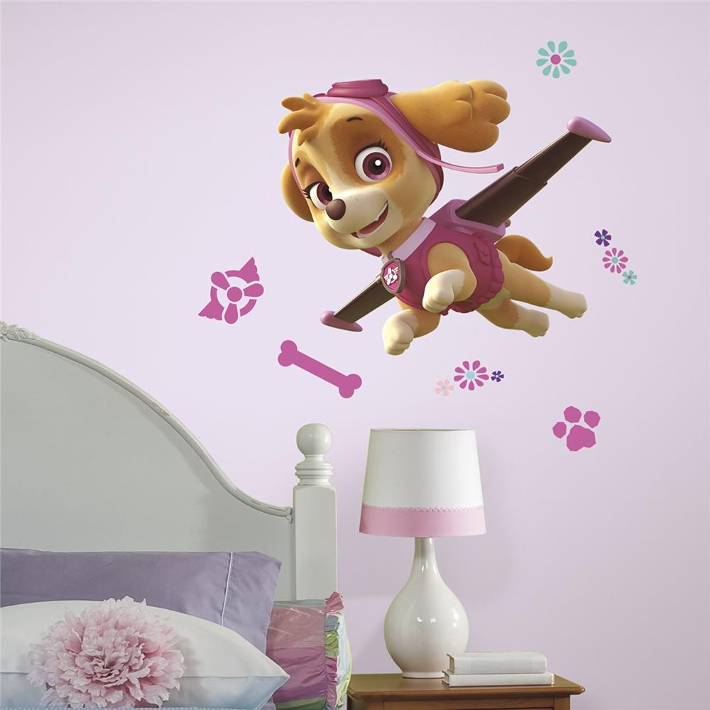 RoomMates by York RMK3123GM Paw Patrol Skye Peel And Stick Giant Wall Decals In Multi