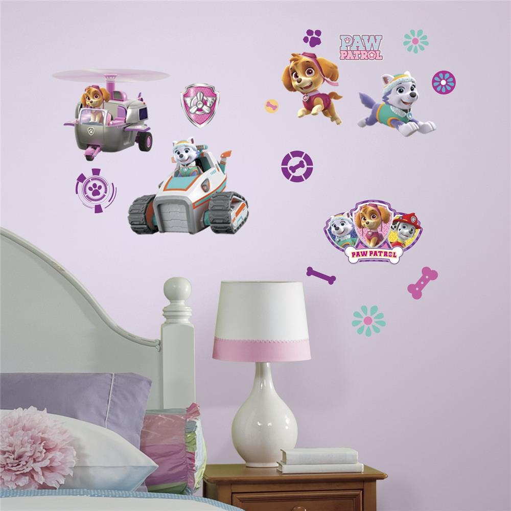 RoomMates by York RMK3124SCS Paw Patrol Girl Pups Peel And Stick Wall Decals In Multi