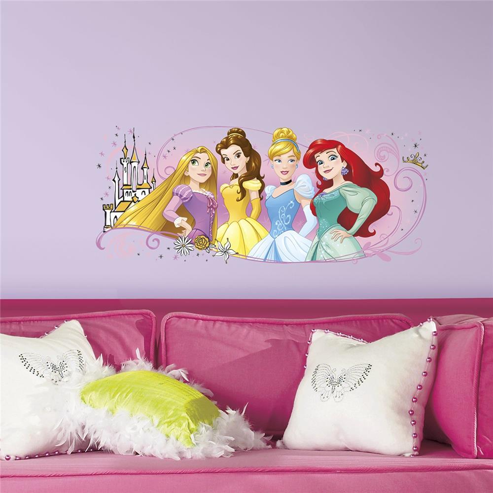 RoomMates by York RMK3182GM Disney Princess Friendship Adventures Peel And Stick Giant Wall Graphic In Multi
