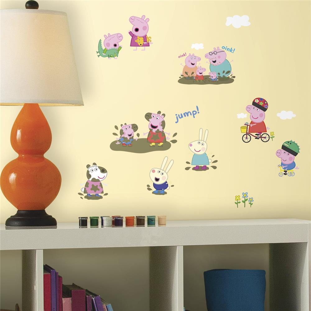 RoomMates by York RMK3183SCS Peppa The Pig Peel And Stick Wall Decals In Multi