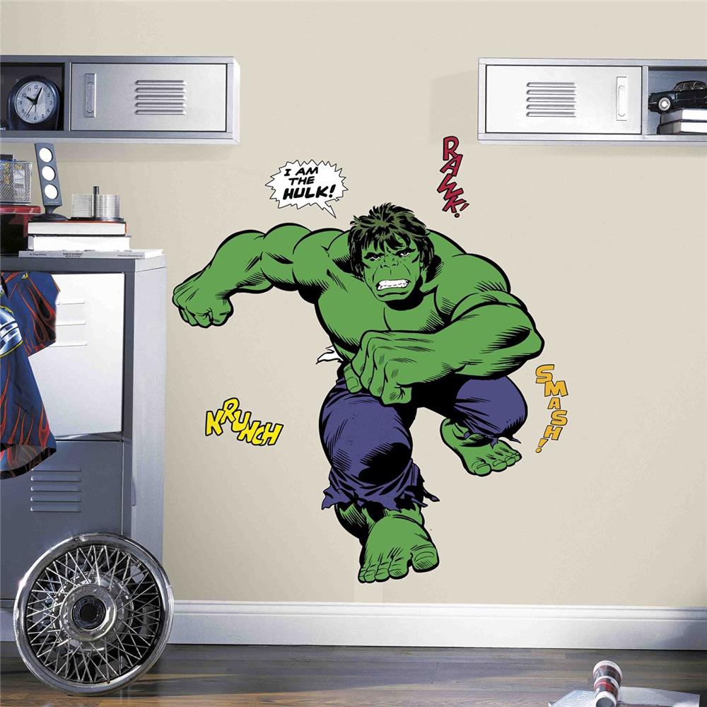 RoomMates by York RMK3242GM Classic Hulk Comic Peel And Stick Giant Wall Decals In Green