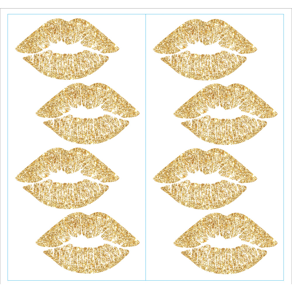 RoomMates by York RMK3531SCS Lip Peel And Stick Wall Decals With Glitter