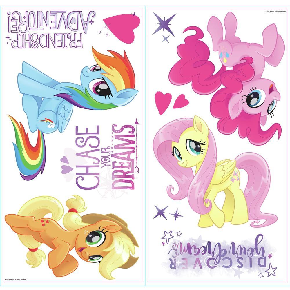 RoomMates by York RMK3551SCS My Little Pony The Movie Peel And Stick Wall Decals With Glitter