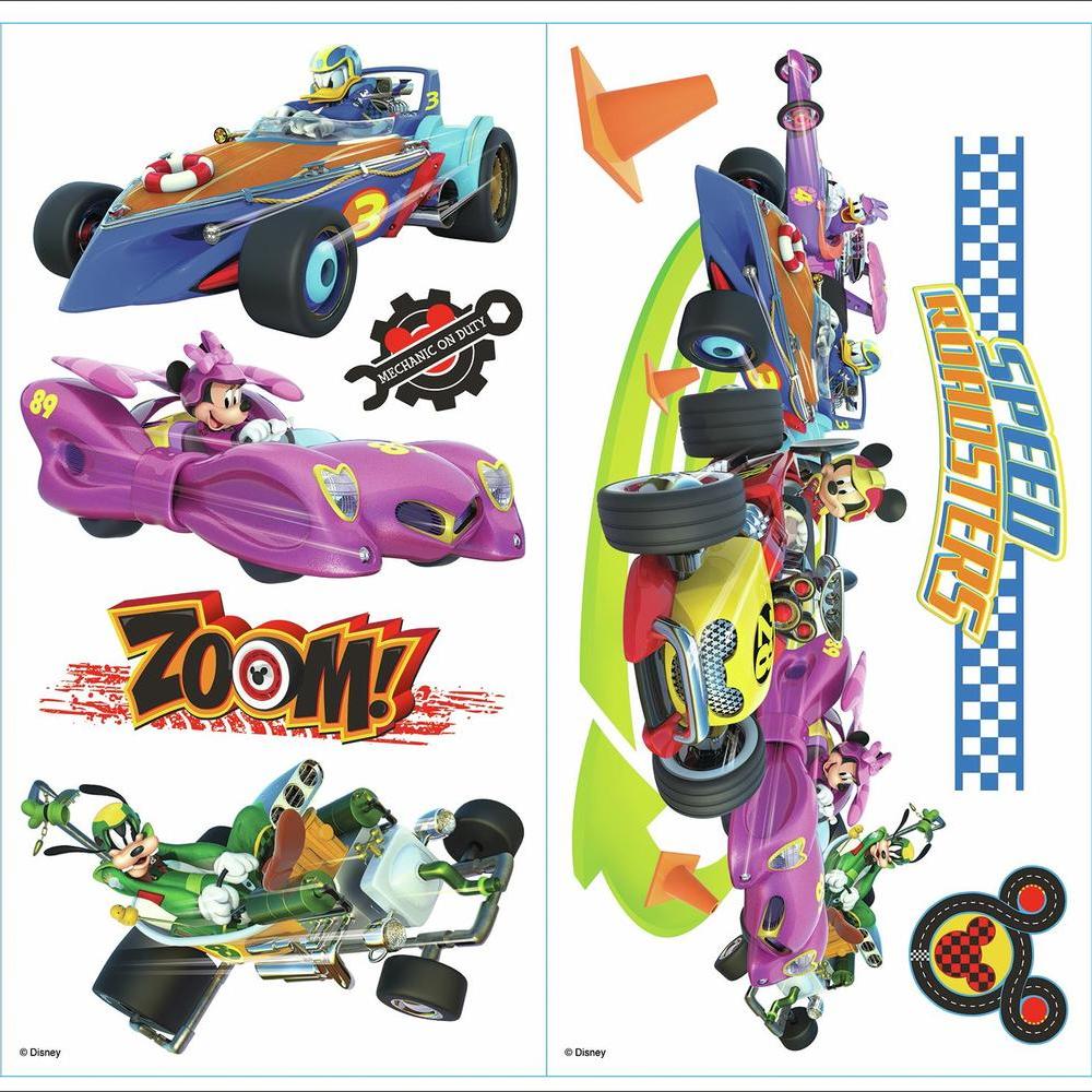 RoomMates by York RMK3584SCS Mickey And The Roadsters Racers Peel And Stick Wall Decals