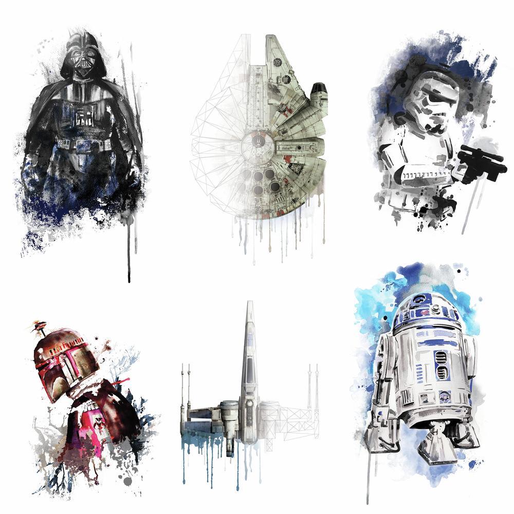 RoomMates by York RMK3590SCS Star Wars Iconic Watercolor Peel And Stick Wall Decals