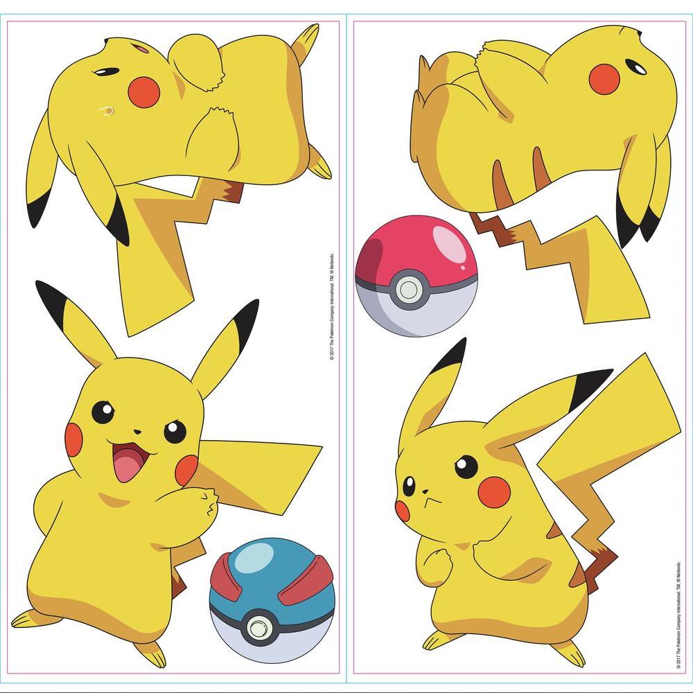 RoomMates by York RMK3596SCS Pokemon Pikachu Peel And Stick Wall Decals