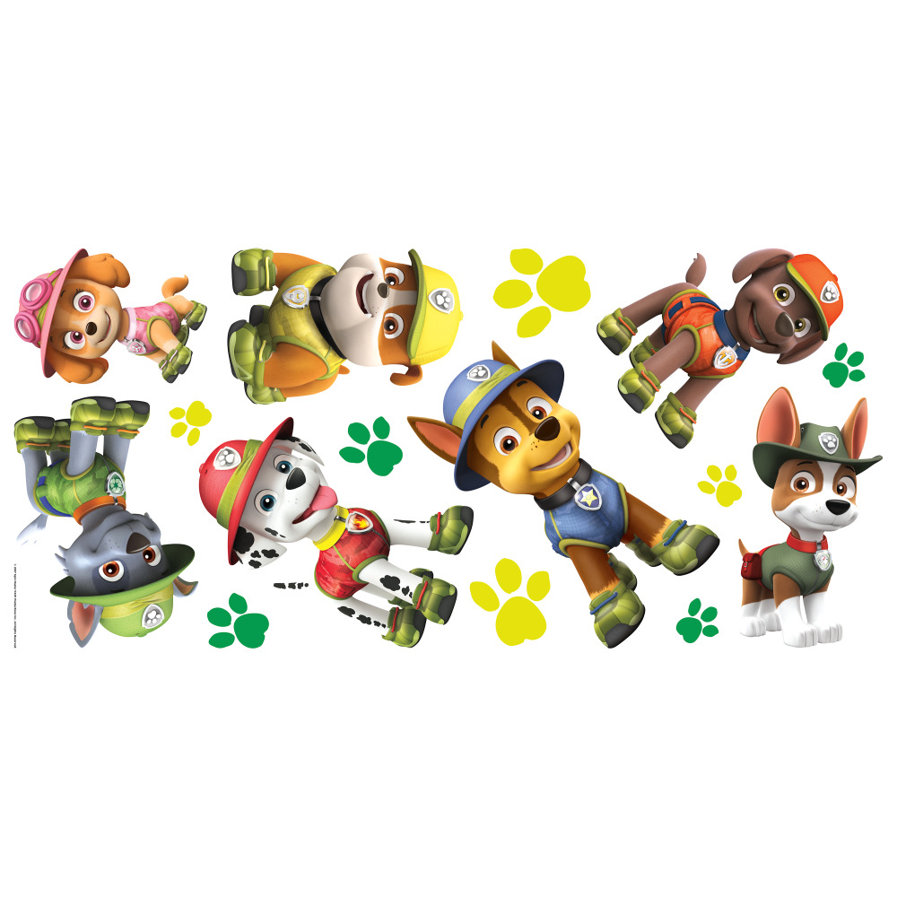 RoomMates by York RMK3611GM Paw Patrol Jungle Peel And Stick Giant Wall Decals