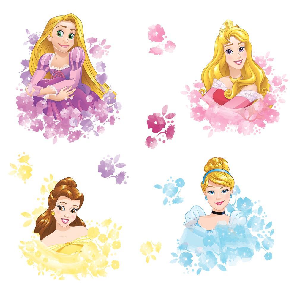 RoomMates by York RMK3623SCS Disney Princess Floral Peel And Stick Wall Decals