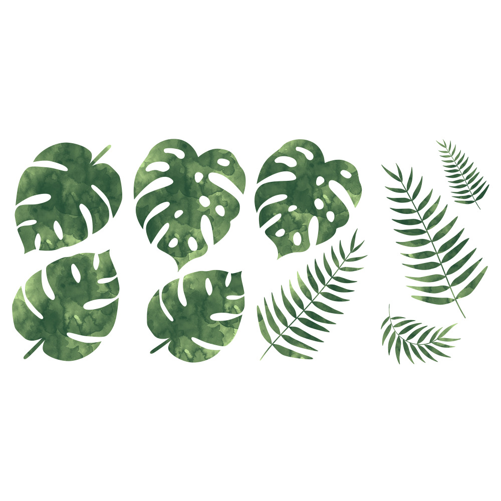 RoomMates by York RMK3655SCS Palm Leaves Peel And Stick Wall Decals