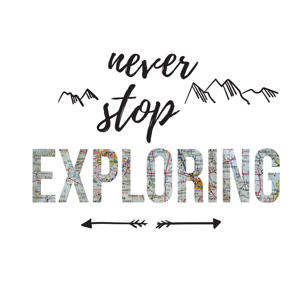 RoomMates by York RMK3658SCS Never Stop Exploring Quote Peel And Stick Wall Decals