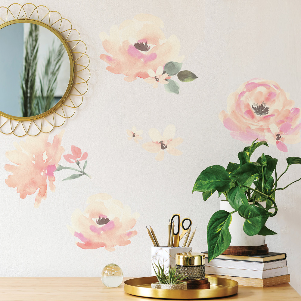 RoomMates by York RMK3673SCS Floral Blooms Peel And Stick Wall Decals