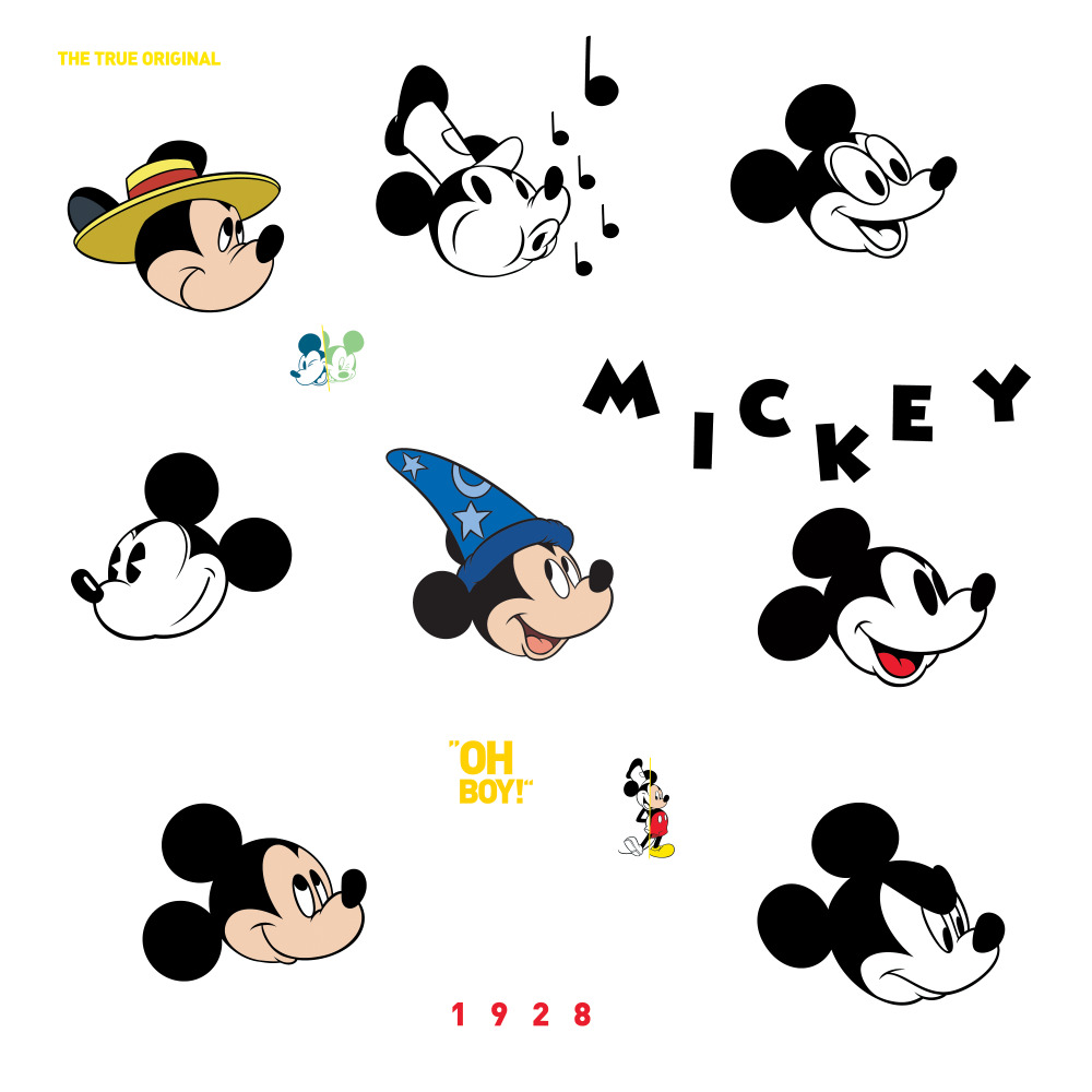 RoomMates by York RMK3830SCS Mickey Mouse Classic 90Th Anniversary Peel And Stick Wall Decals