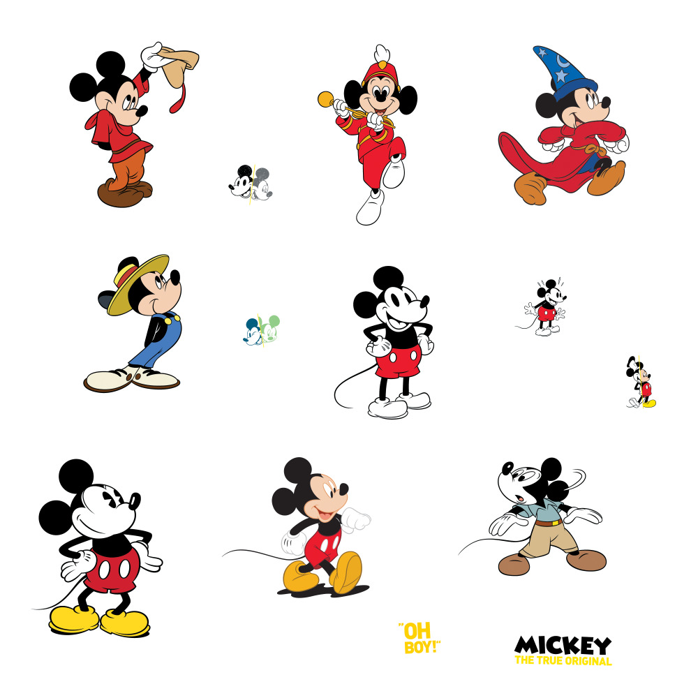 RoomMates by York RMK3831SCS Mickey Mouse The True Original 90Th Anniversary Peel And Stick Wall Decals