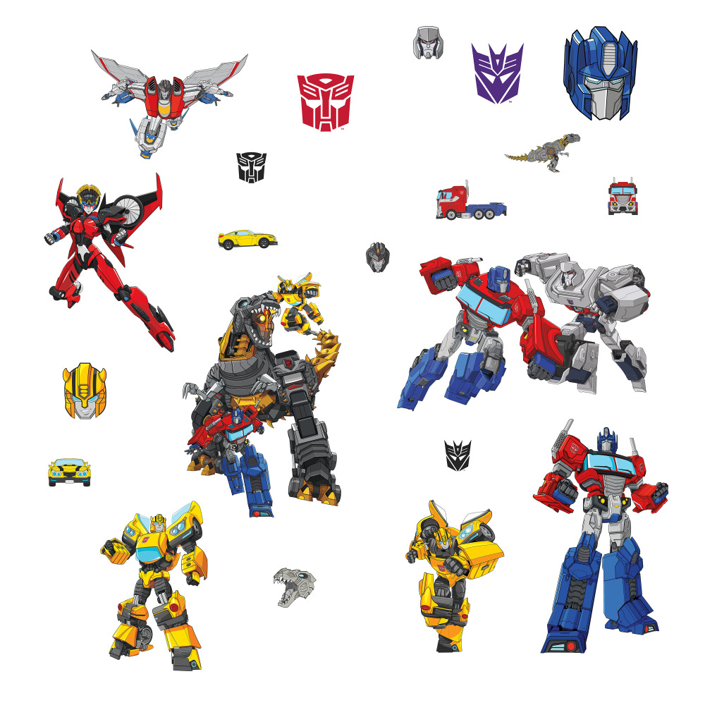 Roommates by York RMK3923SCS TRANSFORMERS CYBERVERSE PEEL AND STICK WALL DECALS