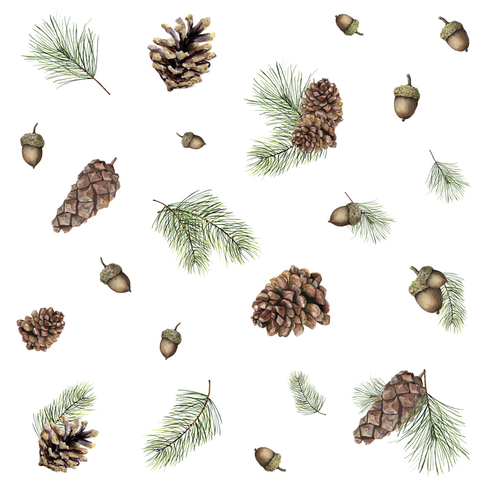 RoomMates by York RMK3929SCS Acorn And Pinecone Peel And Stick Wall Decals