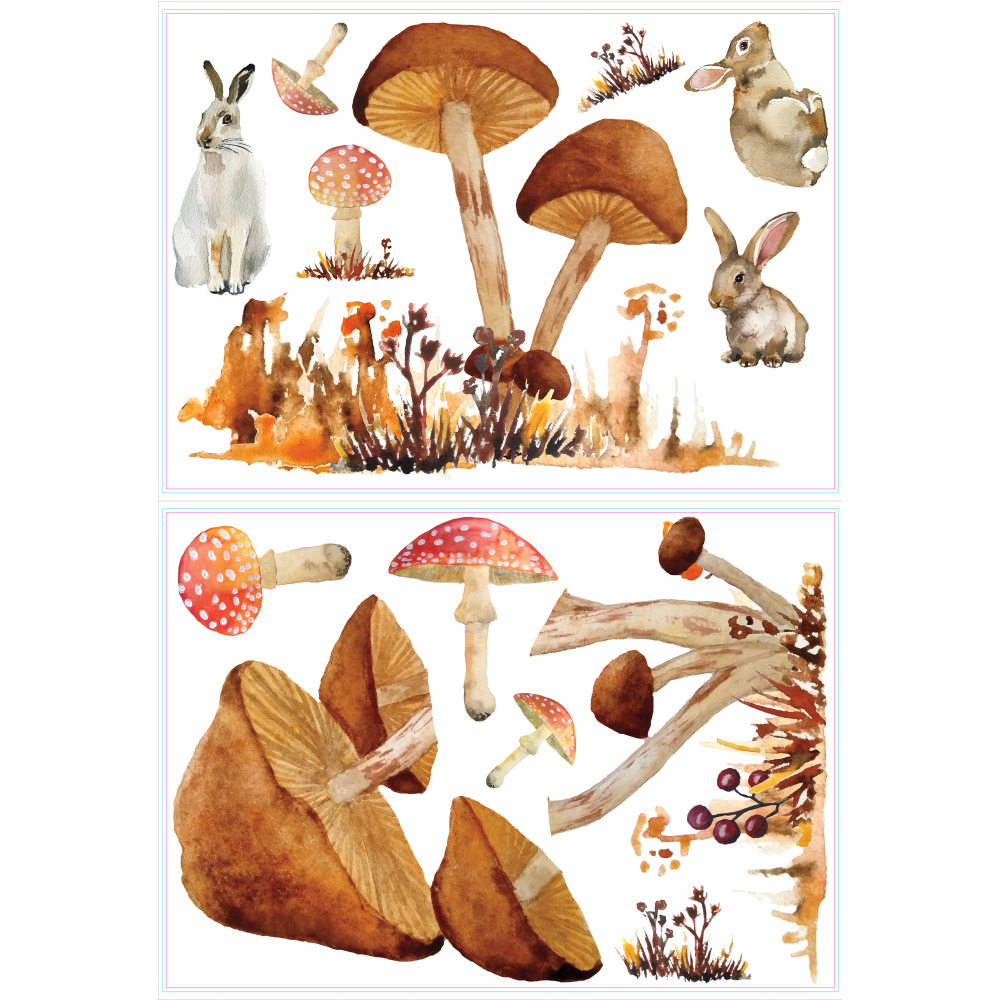 RoomMates by York RMK4411TBM Mushroom Giant Peel And Stick Wall Decals