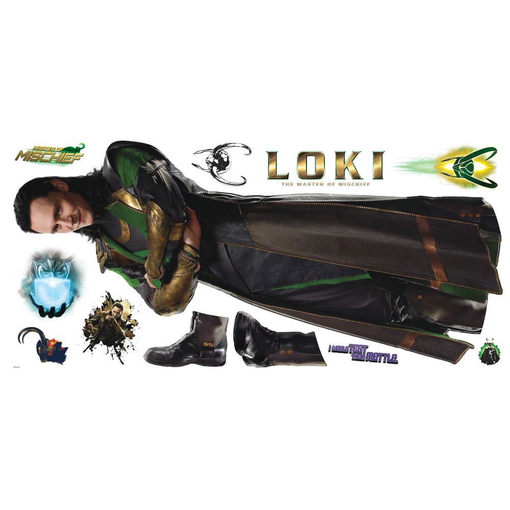 RoomMates by York RMK4725GM Loki Peel And Stick Giant Wall Decal in Green, Brown, Gold
