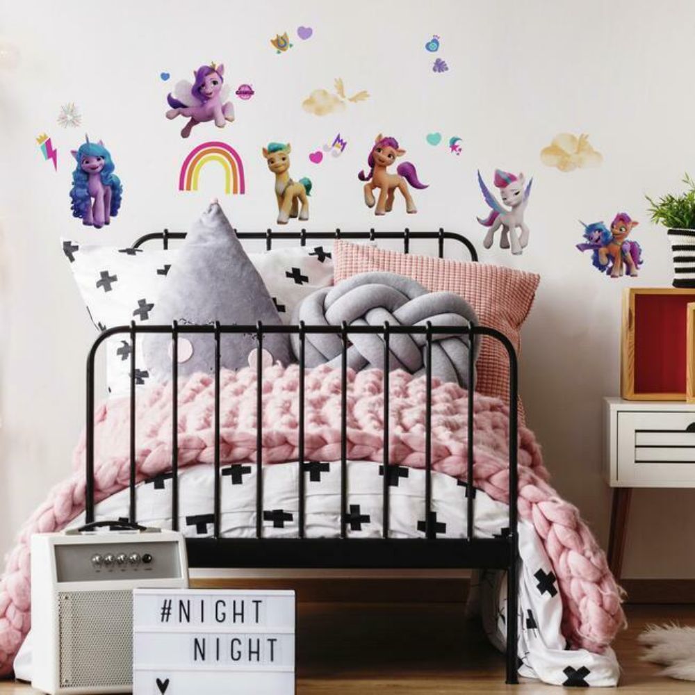 RoomMates by York RMK4968SCS My Little Pony Peel & Stick Wall Decals in Pink / Orange / Blue