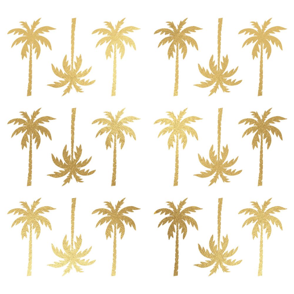 RoomMates by York RMK4999SCS RoomMates Gold Foil Palm Tree Peel And Stick Wall Decals in Gold