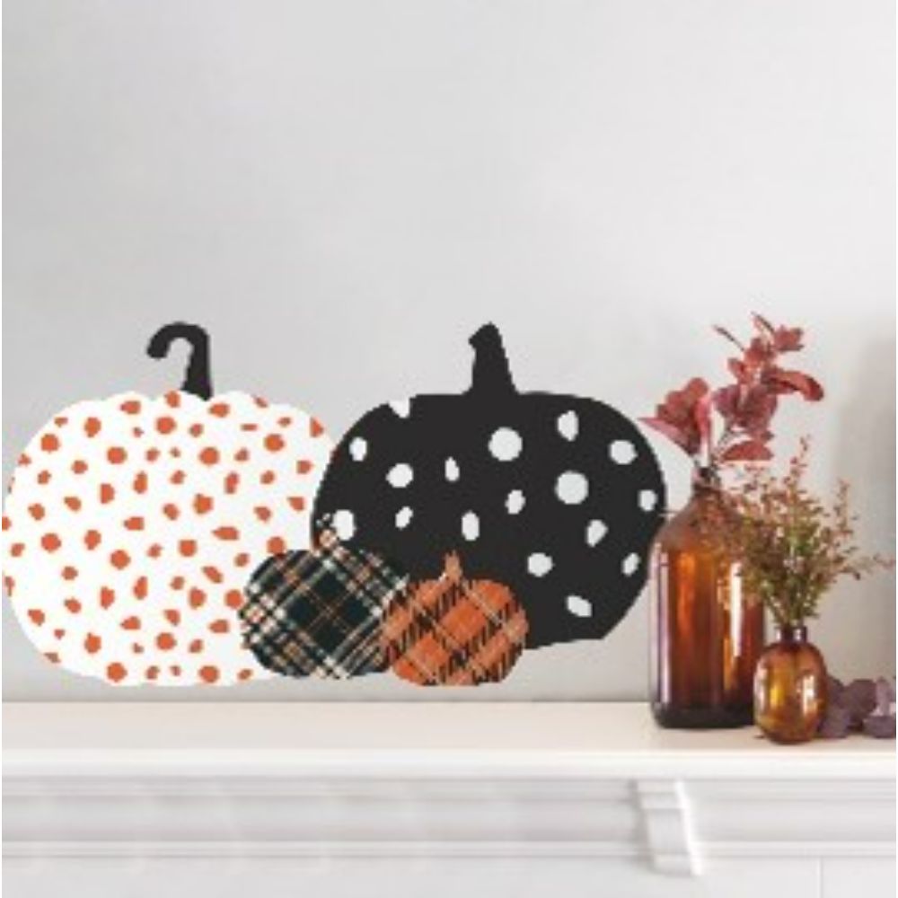 RoomMates by York RMK5148SCS RoomMates Decorative Pumpkins Peel And Stick Wall Decal