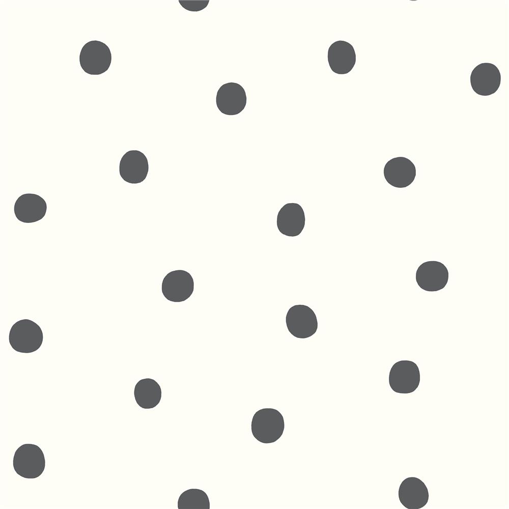 RoomMates by York RMK9010WP Black Dots Peel & Stick Wallpaper